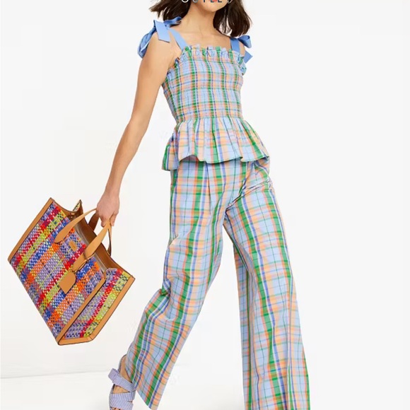Kate Spade Colorful Plaid Sleeveless Top - Picture 2 of 3